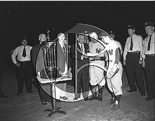 Casey Stengel and Phil Rizzuto at Mayors Trophy Game55N0201